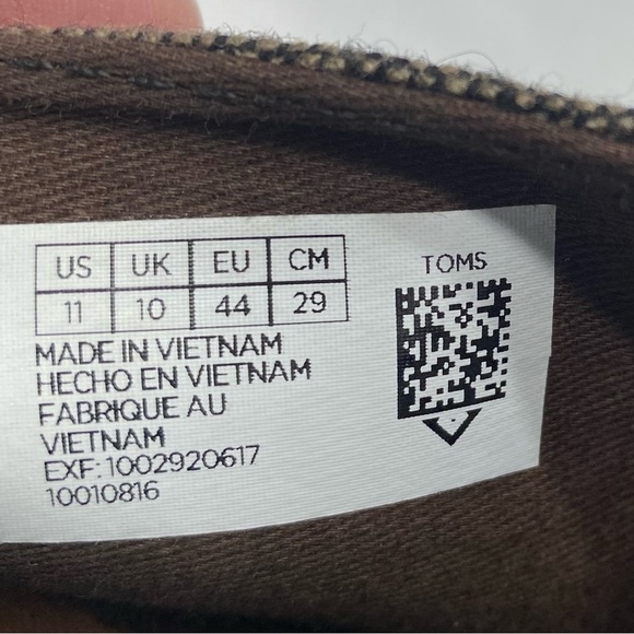 Toms Men's Dark Brown Tweed Chukka Boots SZ 11 CASUAL FALL CLASSIC - Picture 10 of 10